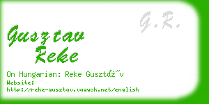 gusztav reke business card